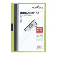 Durable Klemmhefter DURACLIP 30 220005, A4 grün, für ca. 30 Blatt, Polyvinylchlorid (PVC) 80g 4005546210322 Durable