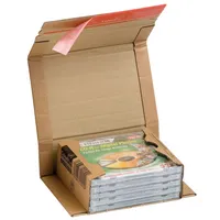 ColomPac Buchverpackung Universal CP020.01 braun, für CDs/DVDs, innen 147x126x55mm, Karton 1-wellig 4033657200109 ColomPac