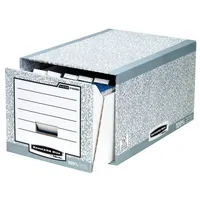 Fellowes Archivcontainer System 01820EU, A4, grau/weiß, Recyclingkarton 5016290182055 Fellowes
