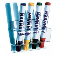 FRANKEN Stiftehalter transparent Acryl 4 Fächer 12,0 x 4,5 x 9,0 cm