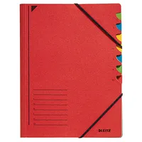 Leitz Ordnungsmappe Leitz-Ordnungsmappen-Serie 3907-00-25, I-VII, rot, Din A4, 7 Fächer 4002432329052 Leitz