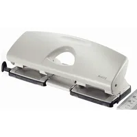 Leitz 4-fach-Locher 5012 5012-00-85, grau, bis 2,5mm 25 Blatt, mit Anschlagschiene 4002432310364 Leitz
