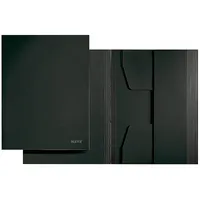 Leitz Jurismappe 3924-00-95, A4 schwarz Recyclingkarton 430g, mit 3 Einschlagklappen 4002432336524 Leitz