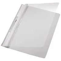 Leitz Schnellhefter Universal 4190-00-85, A4, grau, Polyvinylchlorid (PVC), 80g, Vorderdeckel transparent 4002432308484 Leitz