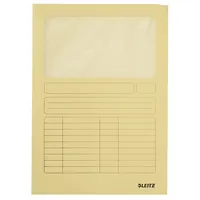 Leitz Sichtmappen 3950-00-15, A4 gelb Recyclingkarton 160g 4002432415892 Leitz 100 Stück