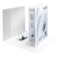 Leitz Präsentationsordner 4225 4225-00-01, A4+ 2 Ringe 80mm Ring-Ø Pappe/PP-Folie, 2 Außentaschen, 2 Innentaschen, weiß 4002432372539