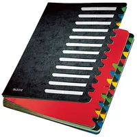 Leitz Ordnungsmappe Deskorganizer Color 5914-00-95, 24-teilig blanko, schwarz, Din A4, 24 Fächer 4002432341085 Leitz