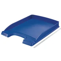 Leitz Briefablage Plus flach 5237-00-35, A4 / C4, blau, Polystyrol stapelbar 4002432374847 Leitz