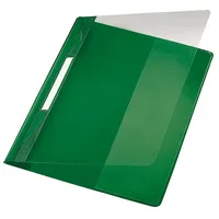 Leitz Schnellhefter Exquisit 4194-00-55, A4+, grün, Polyvinylchlorid (PVC), 80g, Vorderdeckel transparent 4002432308651 Leitz