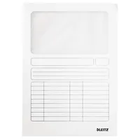 Leitz Sichtmappen 3950-00-01, A4 weiß Recyclingkarton 160g 4002432415878 Leitz 100 Stück
