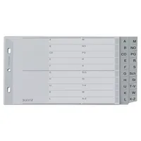Leitz Kunststoffregister 1267-00-00, A bis Z, A5 quer, 120µm, graue Taben, 20-teilig + Deckblatt 4002432301676 Leitz