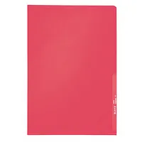 Leitz Sichthüllen Standard 4000-00-25, A4, rot, transluzent genarbt, oben & rechts offen, 0,13mm 4002432432622 Leitz 100 Stück