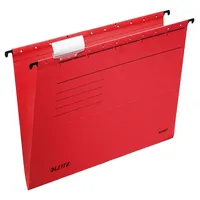 Leitz Hängemappe ALPHA, Karton (RC), m.Reiter, seitlich offen, A4, rot 4002432456482 Leitz 25 Stück