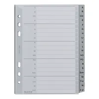 Leitz Kunststoffregister 1265-00-00, A bis Z, A5, 120µm, graue Taben, 20-teilig + Deckblatt 4002432301652 Leitz