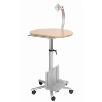 MAUL höhenverstellbarer PC-Tisch Profi 9317070 braun, grau für 1 Monitor, 1 Tastatur, 1 Maus, 1 PC
