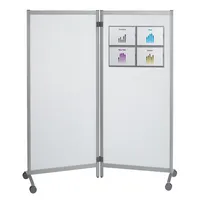 PAPERFLOW Trennwand, transparent 76,0 x 160,0 cm mit Rollen, 2 St.