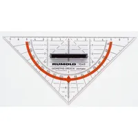 Rumold Kunststoff-Geometriedreieck 1046 transparent 16cm mit Griff 4012108001106 Rumold