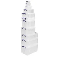 Really Useful Box Aufbewahrungsbox 64BK, 64 Liter, mit Deckel, außen 710x440x310mm, Kunststoff schwarz 5060024800043 Really Useful Box