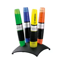 Stabilo Textmarker LUMINATOR, 7104-2, Etui, 4-farbig sortiert, 2-5mm Keilspitze 4006381176583 Stabilo 4 Stück