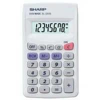 Sharp Taschenrechner EL-233S Batterie LCD-Display weiß 1-zeilig 8-stellig 4974019023014 Sharp