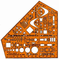Standardgraph Kunststoff-Schablone Elektro 8191 orange-transparent 4014509010077 Standardgraph
