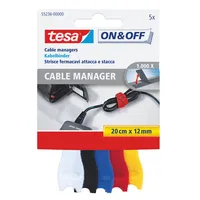 Tesa Kabelmanager VELCRO small sortiert 12mmx20cm 4042448859105 Tesa 55236-00000-01 5 Stück