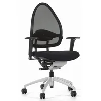 Topstar Bürodrehstuhl Open Base 10, schwarz / silber, mit Armlehnen, bis 110kg, ohne Kopfstütze 4014296677859 Topstar