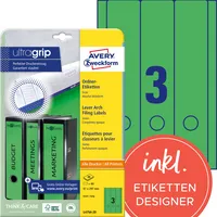 Avery Zweckform Ordnerrückenetikett ultragrip breit/lang