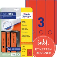 Avery Zweckform Ordnerrückenetikett ultragrip breit/lang