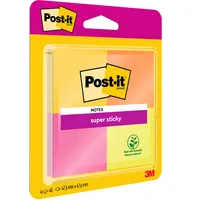 Post-it Haftnotizen 6910YPOG, Super Sticky Notes, 48x48mm, 4-farbig sortiert, quadratisch 0051141978000 Post-it 4 Stück