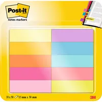 Post-it Index Haftstreifen Page Marker 10 Intensivfarben 12,7x44,4mm 10x50 Bl 0051141380469 Post-it 10 Stück