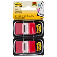 Post-it Haftmarker 680-RD2, Index Standard, 25x43mm, rot, ohne, rechteckig 0051141919638 Post-it 2 Stück
