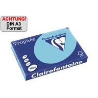 Clairefontaine Kopierpapier Trophee 1342C blau pastell A3 120g 3329680134209 Clairefontaine 250 Blatt