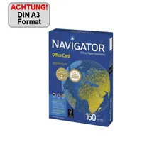 Navigator Kopierpapier Office Card 82487B16B A3 160g hochweiß  5602024381391 Navigator 250 Blatt