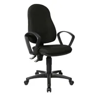Topstar Bürodrehstuhl Point 60, schwarz / schwarz, mit Armlehnen, bis 110kg, ohne Kopfstütze 4014296067384 Topstar