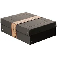 Falken Aufbewahrungsbox PURE Box 22001704, mit Deckel, außen 240x100x320mm, Pappe schwarz 4014481245085 Falken