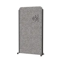 MAUL Akustik-Trennwand MAULcocoon  9701189, dunkelgrau 100,0 x 182,0 cm mit Rollen, 1 St.