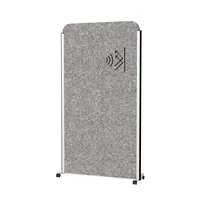MAUL Akustik-Trennwand MAULcocoon  9701195, dunkelgrau 100,0 x 182,0 cm mit Rollen, 1 St.