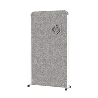 MAUL Akustik-Trennwand MAULcocoon  9701102, dunkelgrau 100,0 x 182,0 cm mit Rollen, 1 St.