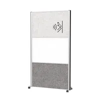 MAUL Akustik-Trennwand MAULconnecto 9655395, dunkelgrau, hellgrau, weiß 100,0 x 182,0 cm mit Rollen, 1 St.