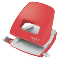 Leitz Bürolocher NeXXt Recycle 5003-00-25, rot, bis 3mm 30 Blatt, mit Anschlagschiene 4002432135271 Leitz