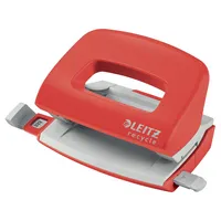 Leitz Bürolocher NeXXt Recycle Mini 5010-00-25, rot, bis 1mm 10 Blatt, mit Anschlagschiene 4002432135301 Leitz