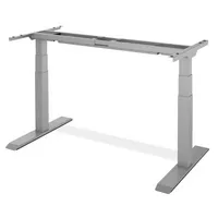 Soennecken Schreibtischgestell FLEX MODUL, elektrisch höhenverstellbar, 58-123cm (H), 120-240x205mm (BxT), T-Fuß-Gestell, silber 4003969135