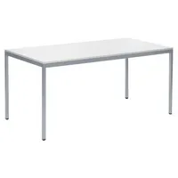Soennecken Konferenztisch BASE MODUL, 72cm (H), 200x80cm (BxT), rechteckig, weiß / silber 4003969135116 Soennecken