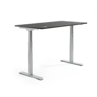 Soennecken Sitz-Steh-Schreibtisch FLEX MODUL, elektrisch höhenverstellbar, 60,5-125,5cm (H), 120x80cm (BxT), rechteckig, anthrazit / alusil
