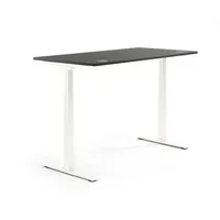 Soennecken Sitz-Steh-Schreibtisch FLEX MODUL, elektrisch höhenverstellbar, 60,5-125,5cm (H), 120x80cm (BxT), rechteckig, anthrazit / weiß 4