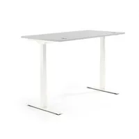 Soennecken Sitz-Steh-Schreibtisch FLEX MODUL, elektrisch höhenverstellbar, 60,5-125,5cm (H), 160x80cm (BxT), rechteckig, lichtgrau / weiß 4