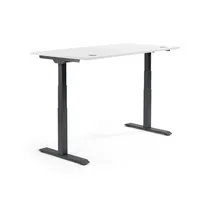 Schreibtisch FLEX MODUL 2.000 x 605-1.255 x 800 mm (B x H x T) schwarz