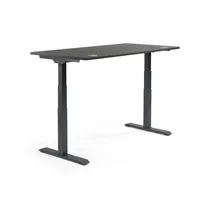 Schreibtisch FLEX MODUL 2.000 x 605-1.255 x 800 mm (B x H x T) schwarz