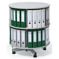 Soennecken Ordnerdrehsäule 845012981 lichtgrau, 2 Etagen, bis zu 72 Ordner, 93x100cm (HxØ) 4003969135239 Soennecken